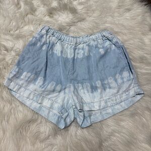 Cloth and Stone Blue Acid Wash Drawstring Shorts size XS
